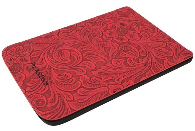 Pocketbook HPUC-632-R-F Shell RED flowers pre Pocketbook 616 / 627 / 628 / 632 / 633 púzdro