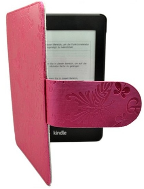 Obal na čítačku Amazon Kindle Paperwhite 1, 2, 3 Butterfly KPB01 - Durable Lock, tmavo ružové