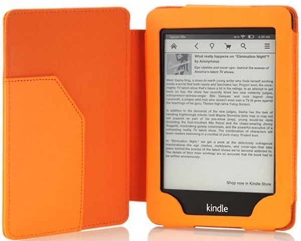 Amazon Kindle 6 FORTRESS FT154 oranžové púzdro - magnet, vrecko