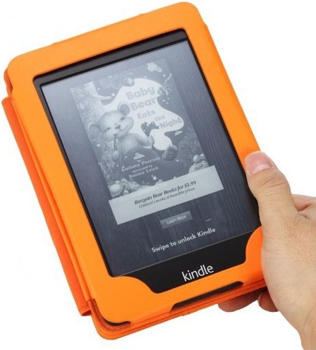 Amazon Kindle 6 FORTRESS FT154 oranžové púzdro - magnet, vrecko
