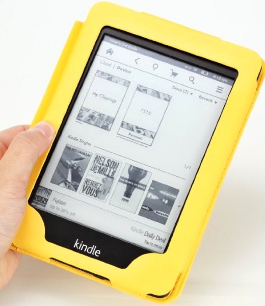 Amazon Kindle 6 FORTRESS FT156 žlté púzdro - magnet, vrecko