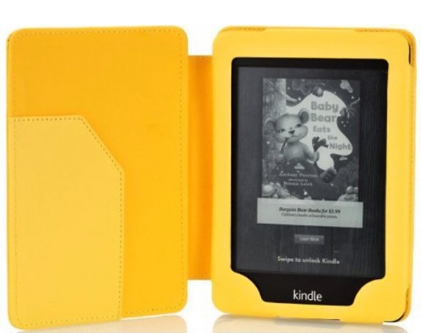 Amazon Kindle 6 FORTRESS FT156 žlté púzdro - magnet, vrecko