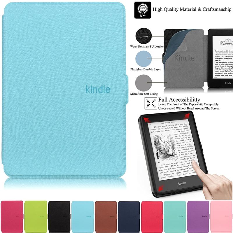 Obal Durable Lock na Kindle Paperwhite 1/2/3 - svetlo modrý