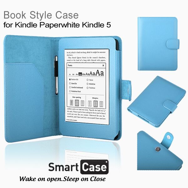 Púzdro pre Amazon Kindle Paperwhite 1, 2, 3 - Protect PT140 - svetlo modré, magnet, AutoSleep