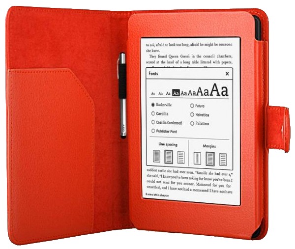Púzdro pre Amazon Kindle Paperwhite 1, 2, 3 - Protect PT139 - oranžové, magnet, AutoSleep