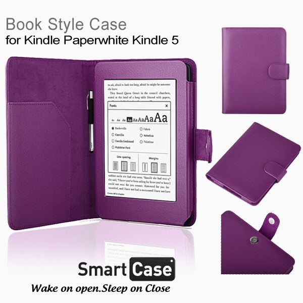 Púzdro pre Amazon Kindle Paperwhite 1, 2, 3 - Protect PT138 - fialové, magnet, AutoSleep
