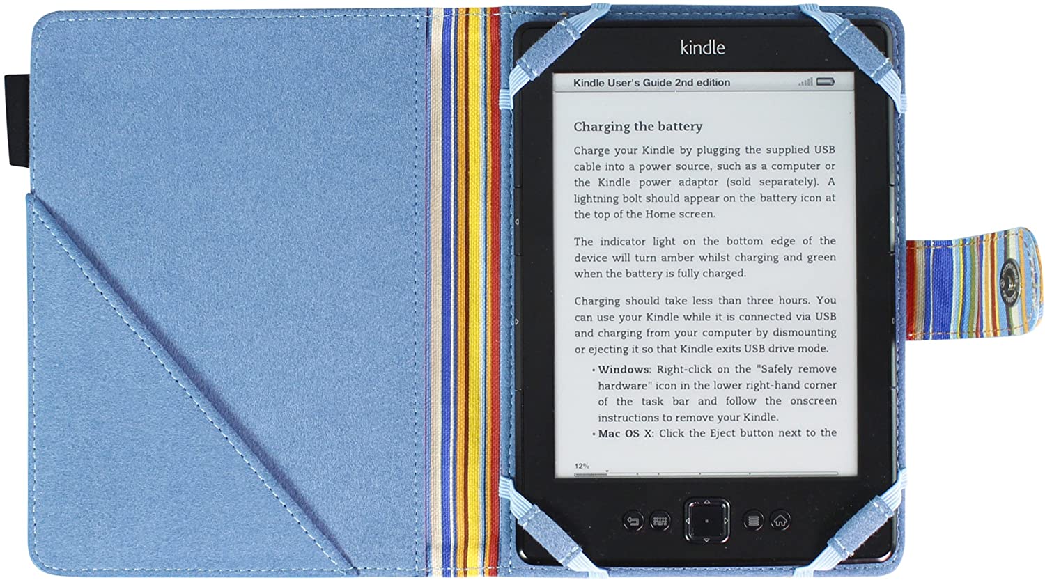 Puzdro Lente Designs pre Amazon Kindle Voyage - motív Midnight Stripes