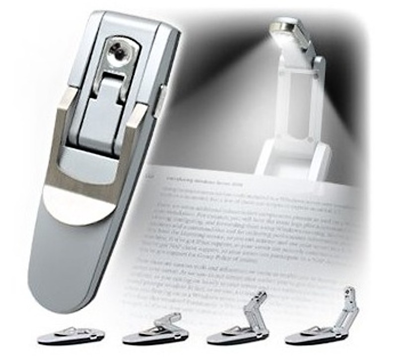 LED lampička - Robotic Clip US-L41, kĺbová, pre všetky čítačky - strieborná