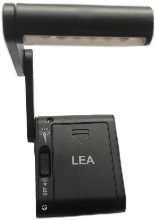 LEA lampička kĺbová Booklights - T-HL-360, 12 LED, pre všetky čítačky kníh - čierna