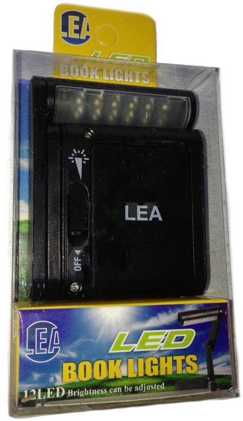 LEA lampička kĺbová Booklights - T-HL-360, 12 LED, pre všetky čítačky kníh - čierna