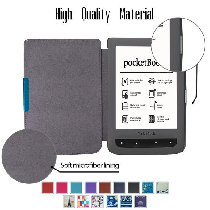 Obal na čítačku Pocketbook 614/615/624/625/626 - Durable Lock, hnedé, magnet