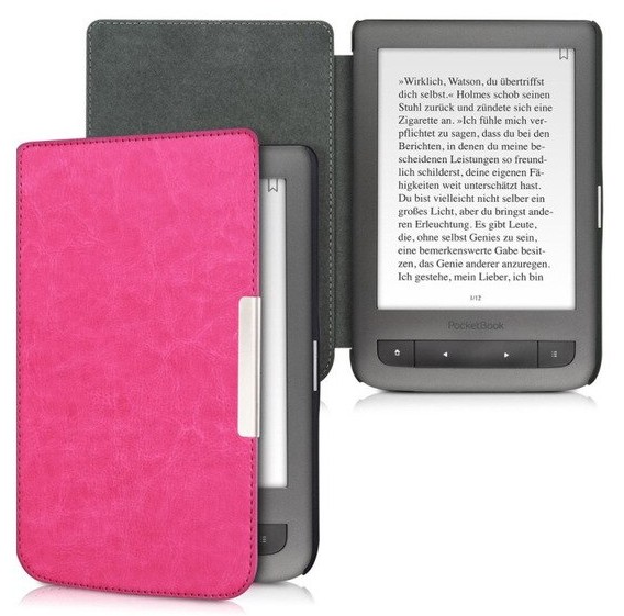 Obal na čítačku Pocketbook 614 / 615 / 624 / 625 / 626 - Durable Lock, tmavo ružové, magnet