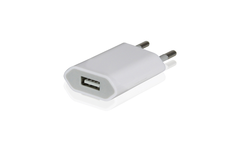 USB sieťový adaptér - AR-1001 - Univerzálna nabíjačka, 5V/1A - biely