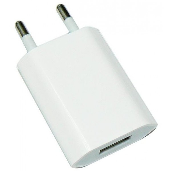 USB sieťový adaptér - AR-1001 - Univerzálna nabíjačka, 5V/1A - biely