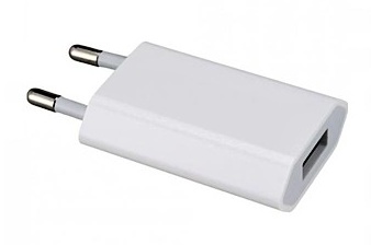 USB sieťový adaptér - AR-1001 - Univerzálna nabíjačka, 5V/1A - biely