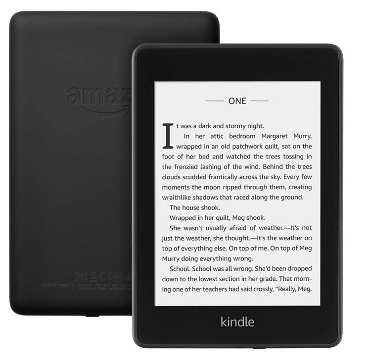 Amazon Kindle Paperwhite 4 - Special Offers, čierny - 8 GB, vodotesný, WiFi, BT, audio