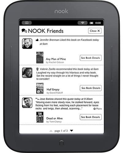 Barnes & Noble Nook Simple Touch - 2 GB, WiFi, čierny