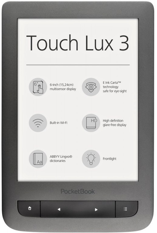 PocketBook 626 Touch Lux 3 - 4GB, WiFi, sivý