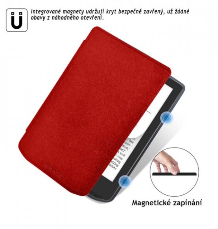 Púzdro B-SAFE LOCK 3517, obal na Pocketbook 629 Verse / 634 Verse Pro - magnetické zatváranie, AutoSleep, biele