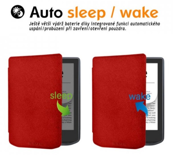 Púzdro B-SAFE LOCK 3517, obal na Pocketbook 629 Verse / 634 Verse Pro - magnetické zatváranie, AutoSleep, biele