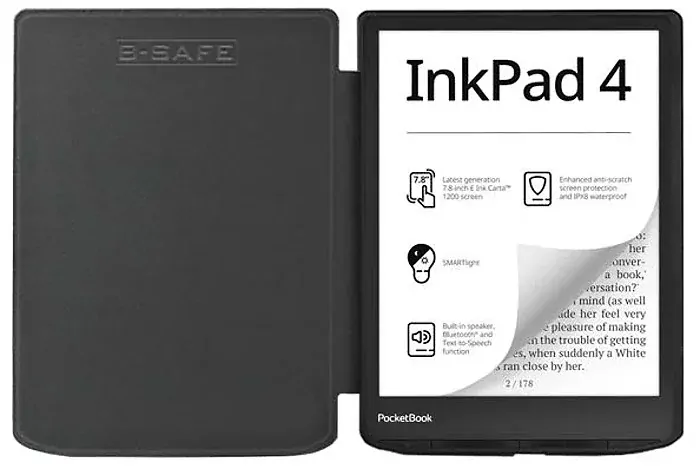 Púzdro B-SAFE LOCK 3483, obal na Pocketbook 743G InkPad 4 a Pocketbook 743C InkPad Color 2 - motív Medusa, magnetické zatváranie, AutoSleep