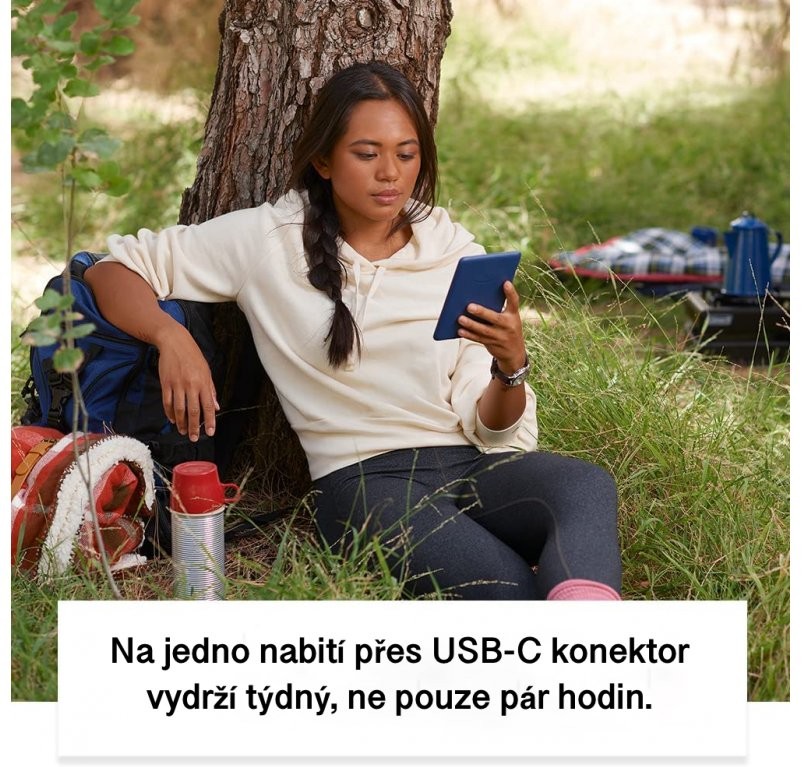 Amazon Kindle 2022 - bez reklám, 16GB - modrý