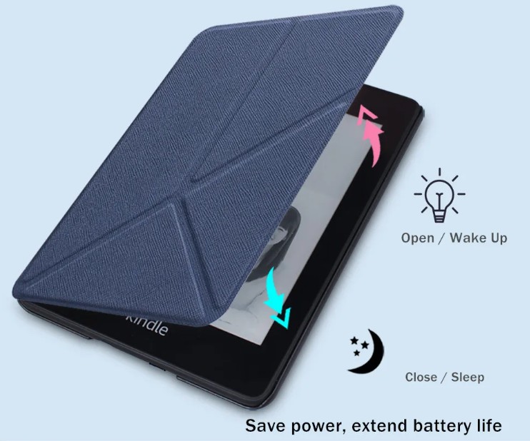 Origami Durable Lock OR48 - púzdro pre Amazon Kindle Paperwhite 4, magnet, stojan - tmavo modré