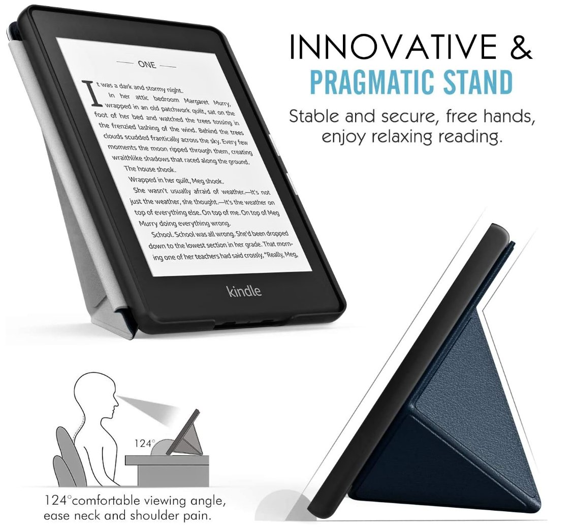 Origami Durable Lock OR58 - púzdro pre Amazon Kindle 2019/2020, magnet, stojan - tmavo modré