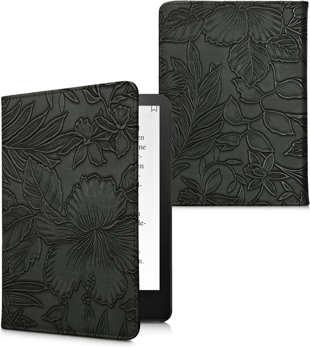 Puzdro KW Mobile - Embossing Flowers - KW5781020 - pre Amazon Kindle Paperwhite 5 (2021) - viacfarebné, vrecko na ruku