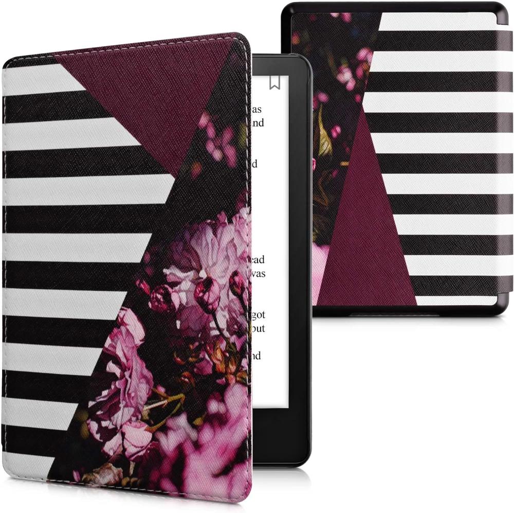 Puzdro KW Mobile - Flowers & Stripes - KW5625662 - pre Amazon Kindle Paperwhite 5 (2021) - viacfarebné