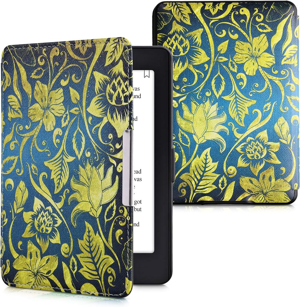 Puzdro KW Mobile - Gold Flowers - KW4556948 - pre Amazon Kindle Paperwhite 1/2/3 - viacfarebné