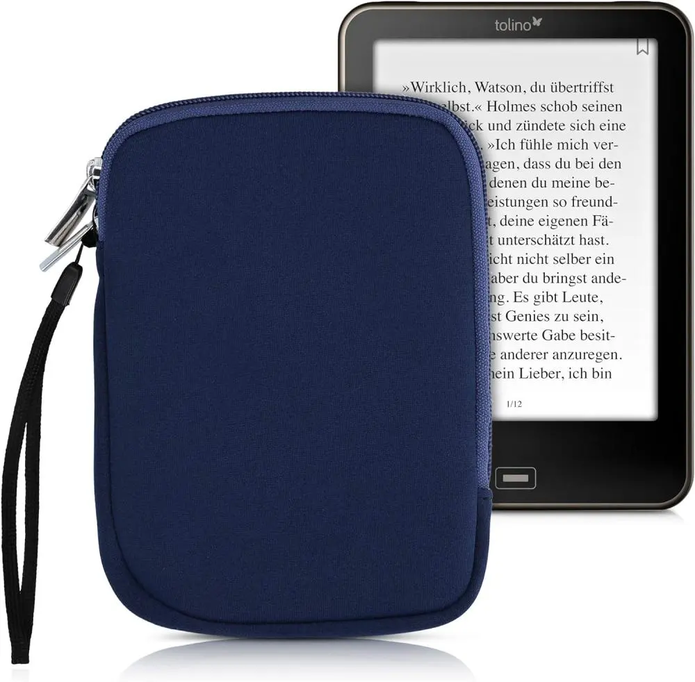 Púzdro KW Mobile Neoprene Zipper - KW5033417 - Univerzálne púzdro pre čítačky 6" - tmavo modré
