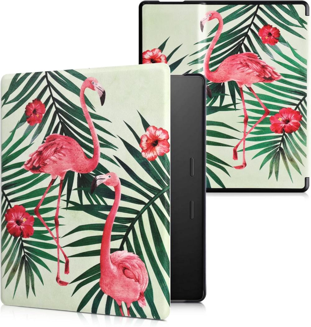 Puzdro KW Mobile - Flamingos & Palm Trees - KW4941715 - pre Amazon Kindle Oasis 2/3 - viacfarebné