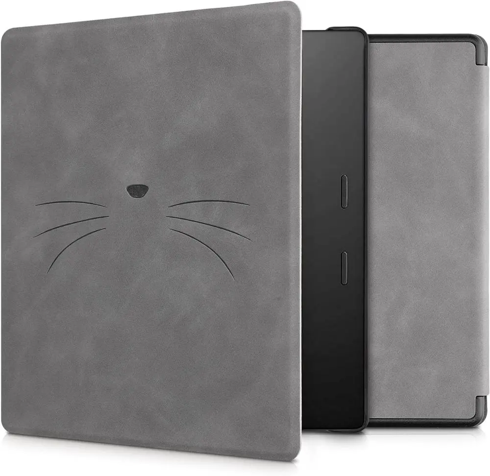 Puzdro KW Mobile - Meow Meow - KW5697208 - pre Amazon Kindle Oasis 2/3 - šedé