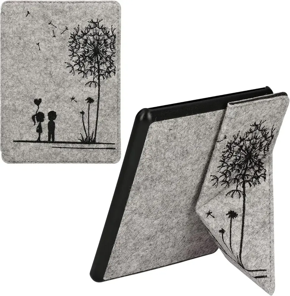 Puzdro KW Mobile - Origami Felt Dandelion Love - KW4690801 - pre Amazon Kindle Paperwhite 5 (2021) - šedé
