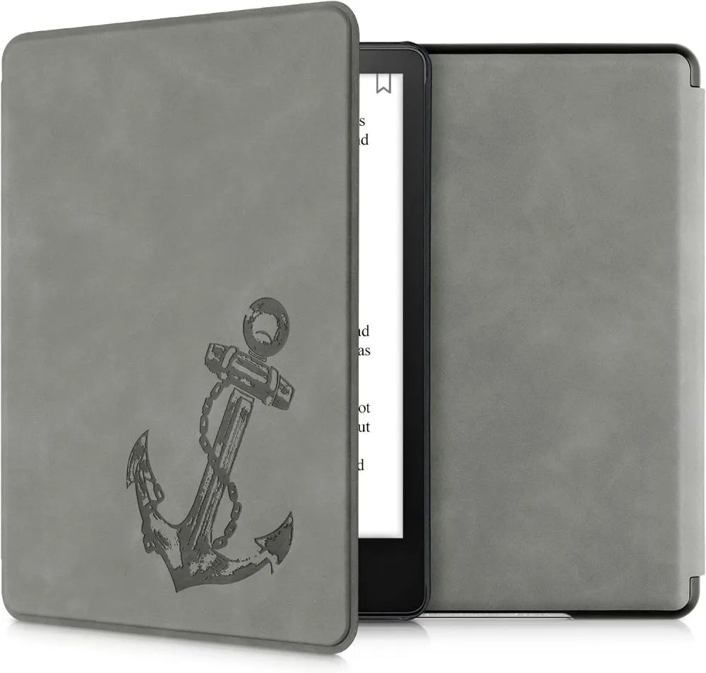 Puzdro KW Mobile - Vintage Anchor - KW5625709 - pre Amazon Kindle Paperwhite 5 (2021) - šedé