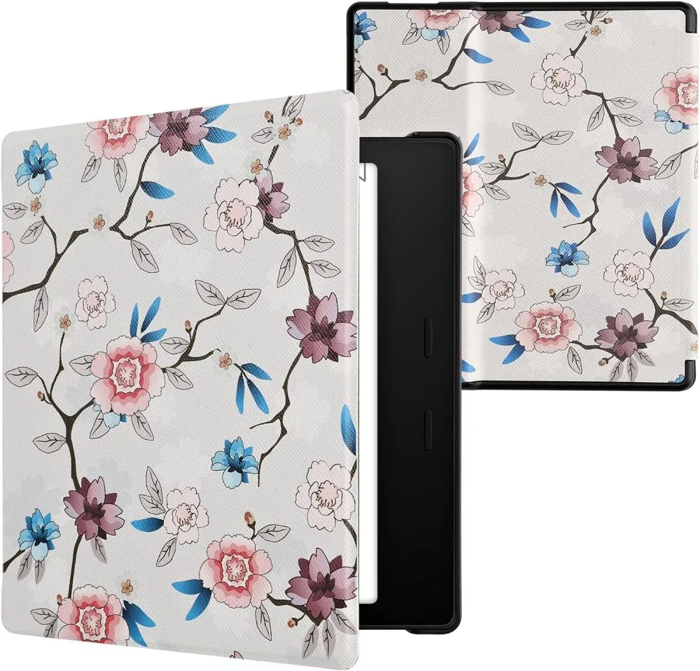 Puzdro KW Mobile - Flower Leaf - KW4941742 - pre Amazon Kindle Oasis 2/3 - viacfarebné