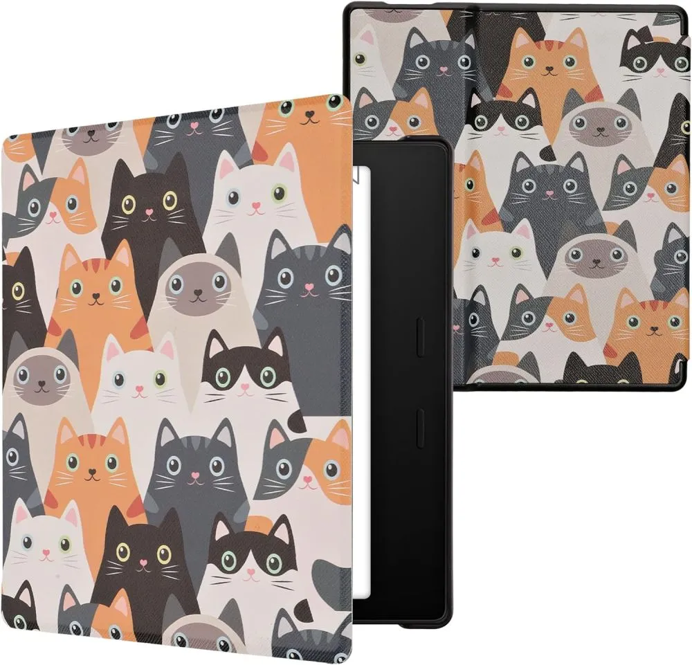 Puzdro KW Mobile - Cats - KW4941740 - pre Amazon Kindle Oasis 2/3 - viacfarebné