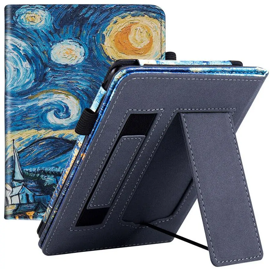 Fortress FT4015 Premium - puzdro so stojanom pre Amazon Kindle Paperwhite 5 (2021) - motív Gogh, magnet, AutoSleep