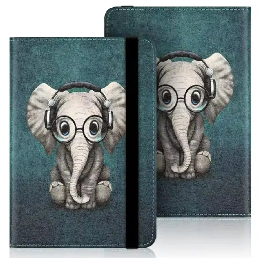 Armori Wraper W009 - univerzálne púzdro na čítačky kníh, 6" displej - motív Elephant
