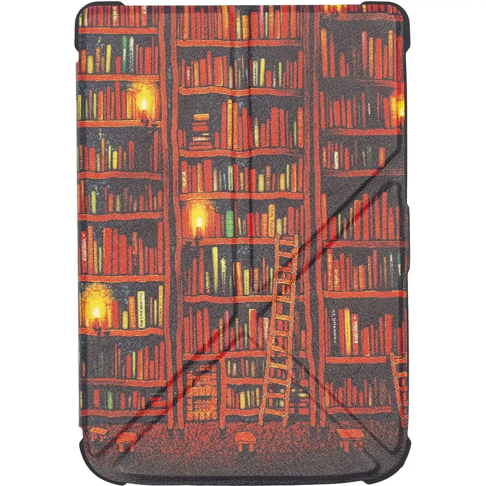 Origami Durable Lock ODL-104 púzdro pre Pocketbook 616 / 617 / 618 / 627 / 628 / 632 / 633 - motív Bookcase, stojan, magnet