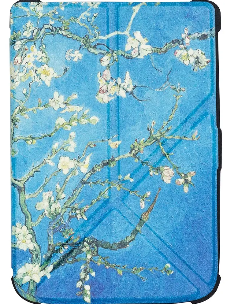 Origami Durable Lock ODL-107 púzdro pre Pocketbook 616 / 617 / 618 / 627 / 628 / 632 / 633 - motív Blue Garden, stojan, magnet