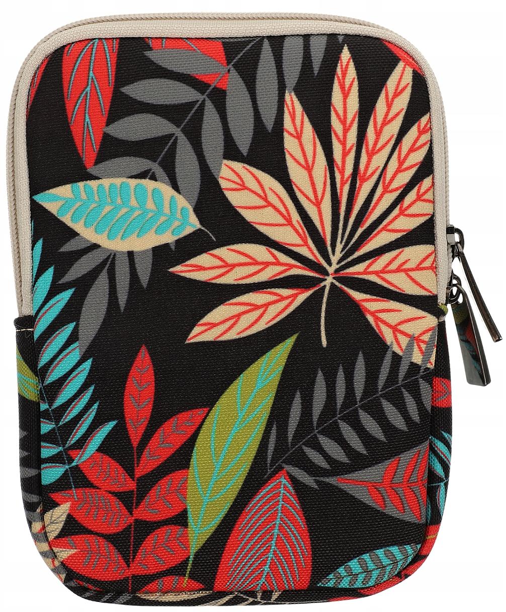 ARMORI Zipper Z063 - motív Big Leaf - Univerzálne puzdro pre čítačky 6" - textilné, zips