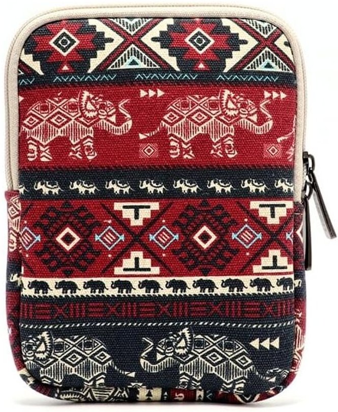 ARMORI Zipper Z067 - motív Red Elephant - Univerzálne puzdro pre čítačky 6" - textilné, zips