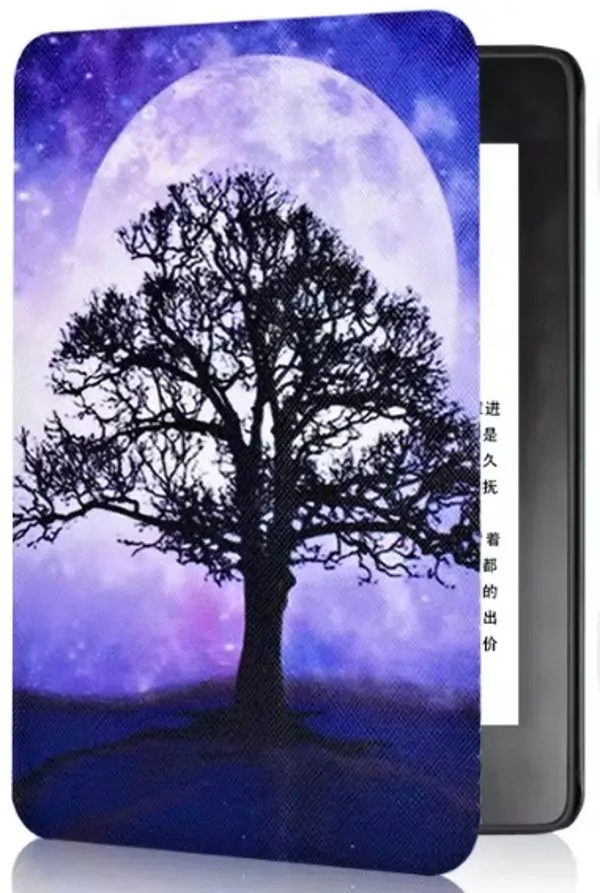 Armori Trimer T126, púzdro pre Amazon Kindle Paperwhite 1/2/3 - magnetické zatváranie, AutoSleep, motív Moon Tree
