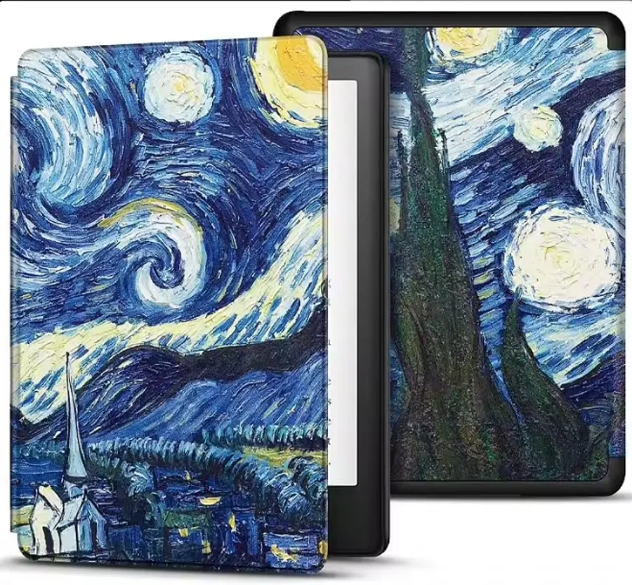 Armori Trimer T138, puzdro pre Amazon Kindle 6 (7. generácia) - magnetické zatváranie, AutoSleep, motív Gogh