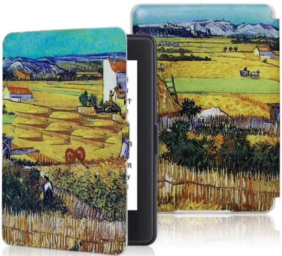 Armori Trimer T186, puzdro pre Pocketbook 616/617/618/627/628/632/633 - magnetické zatváranie, AutoSleep, motív Village