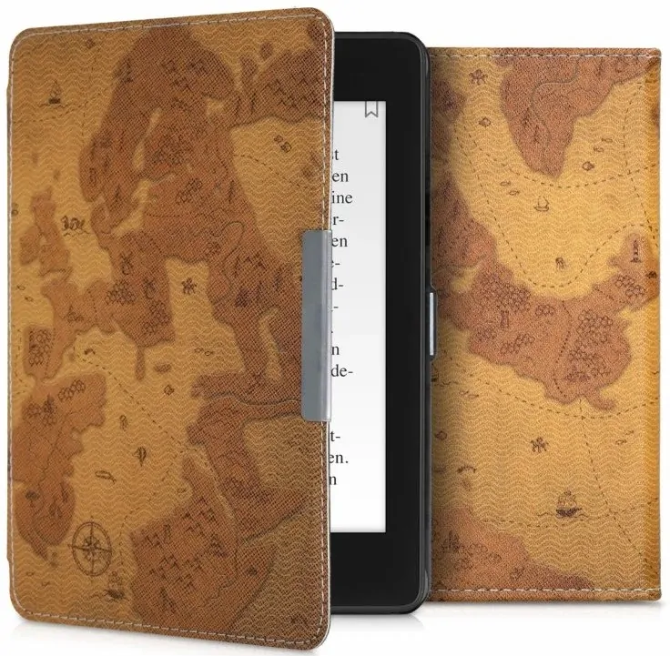 Púzdro KW Mobile - Retro Map - KW4664428 - pre Amazon Kindle Paperwhite 4 (2018) - viacfarebné