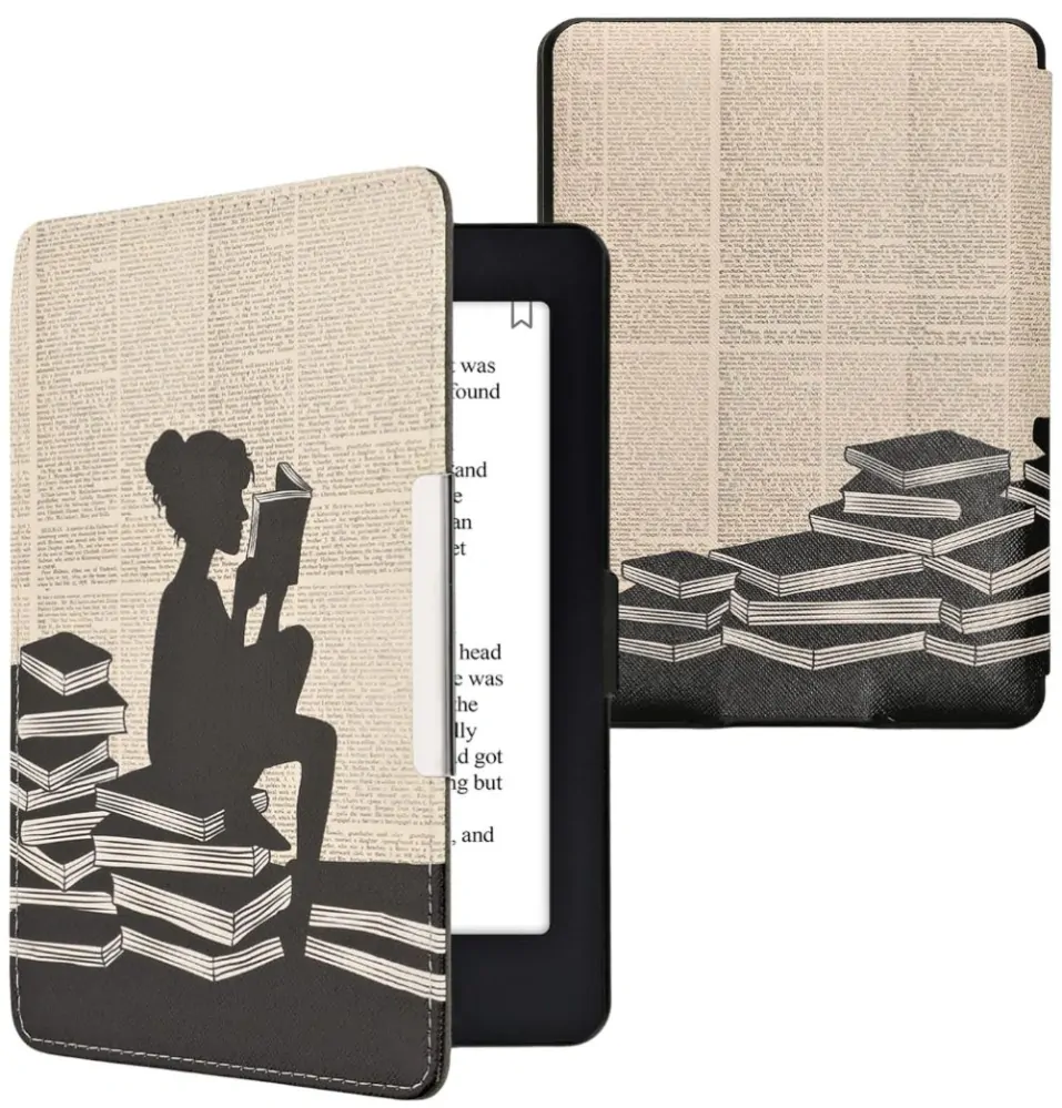 Puzdro KW Mobile - Girl And Books - KW2582448 - pre Amazon Kindle Paperwhite 1/2/3 - viacfarebné