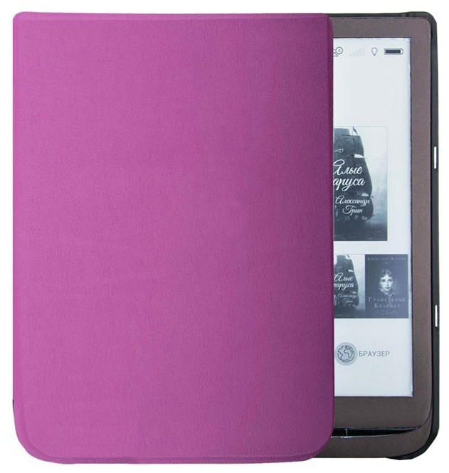 Durable Lock DL-1225 - puzdro na Pocketbook 740 InkPad 3 - fialové, magnetické zatváranie, AutoSleep